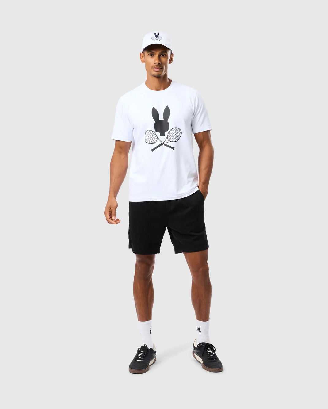 Tees Psycho Bunny Courtside Graphic Tee Blanche Homme | LZU-15377764